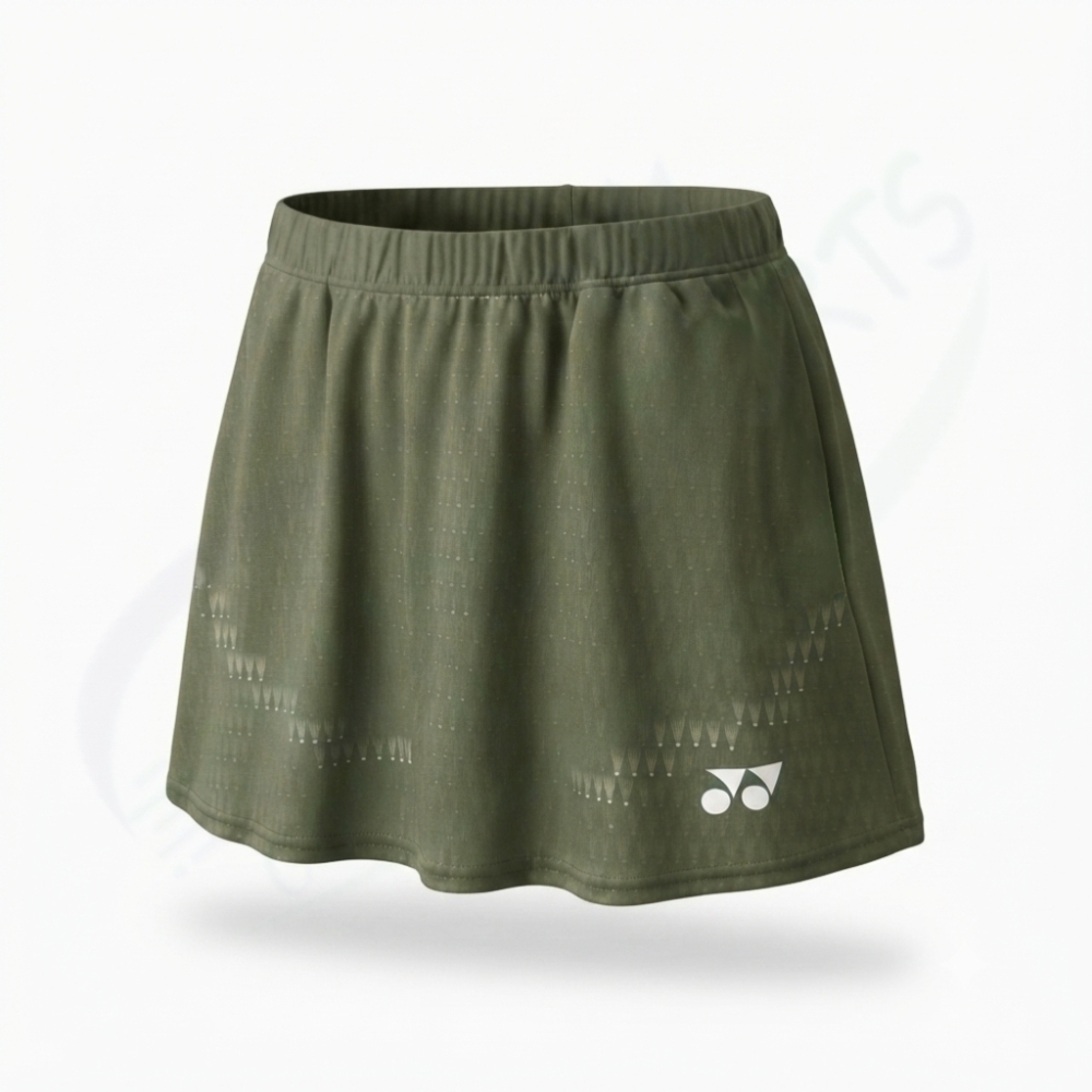 YONEX Women's skirt (with inner spats).26189 Color:Khaki(191)
