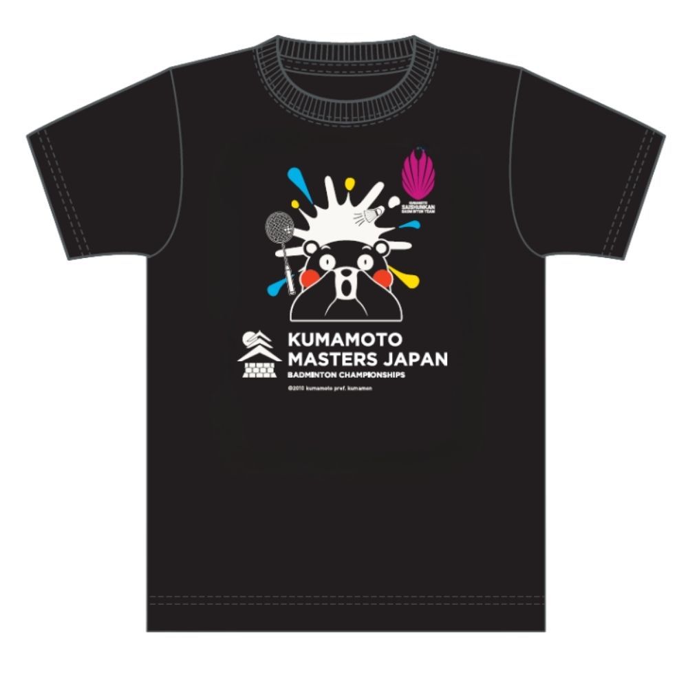 Kumamoto Masters Japan 2025 Splash T-Shirt Kumamon ver. (Black) TS_0096