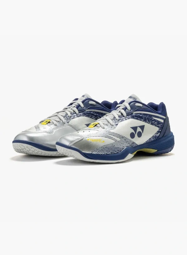 2026 YONEX Power Cushion 65Z VA WIDE Unisex  Fit Badminton Shoes Silver / Navy color