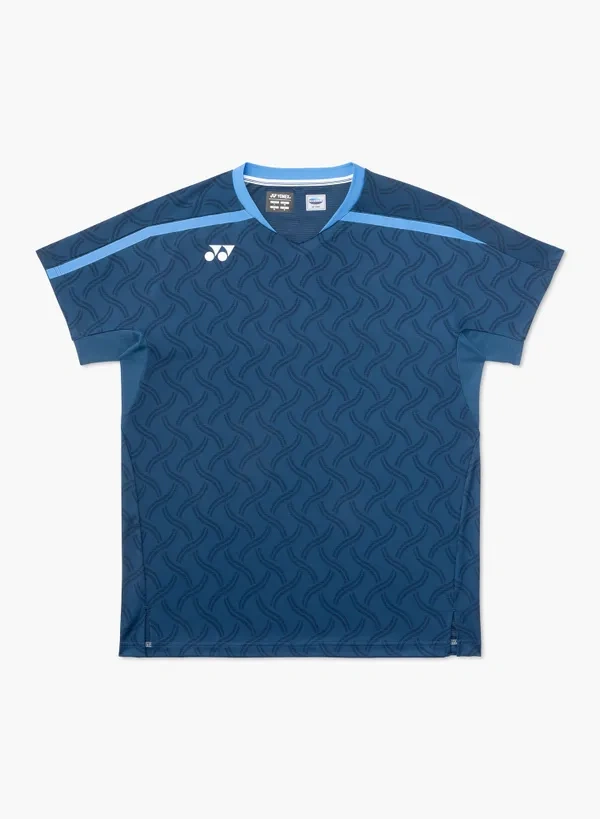 YONEX 10716YX MENS CREW NECK SHIRT INDIGO BLUE made in Japan