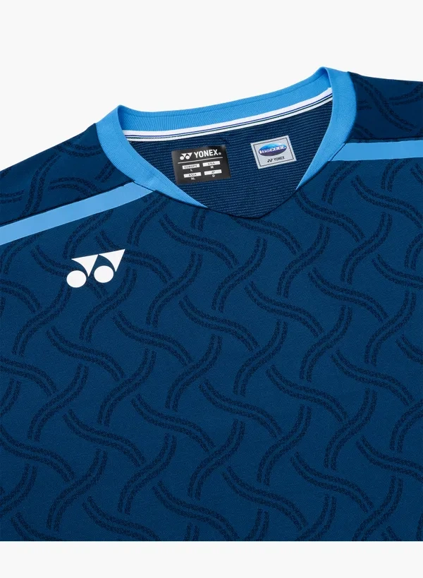 YONEX 10716YX MENS CREW NECK SHIRT INDIGO BLUE made in Japan