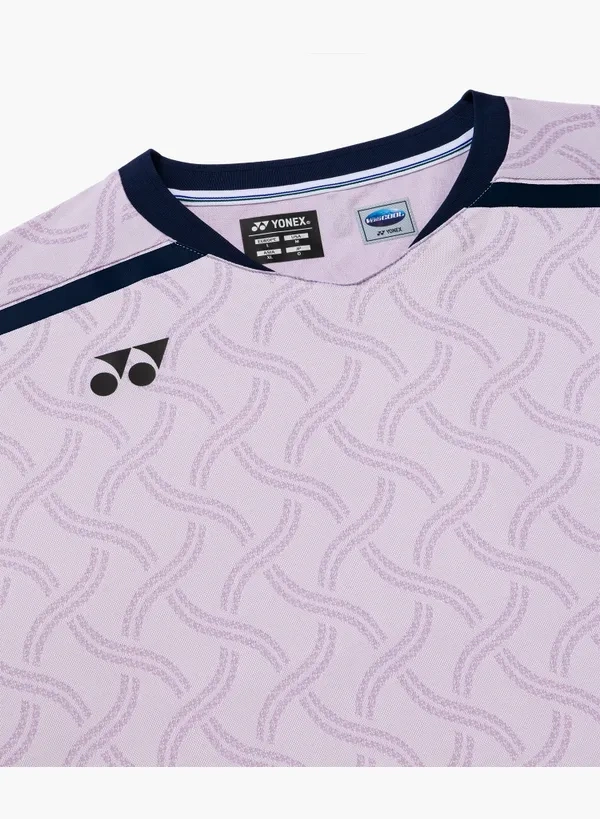 YONEX 10716YX MENS CREW NECK SHIRT Pale Lilac made in Japan