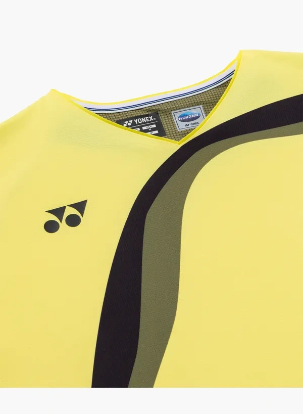 YONEX 10717YX MENS CREW NECK SHIRT Pale Yellow color made in Japan