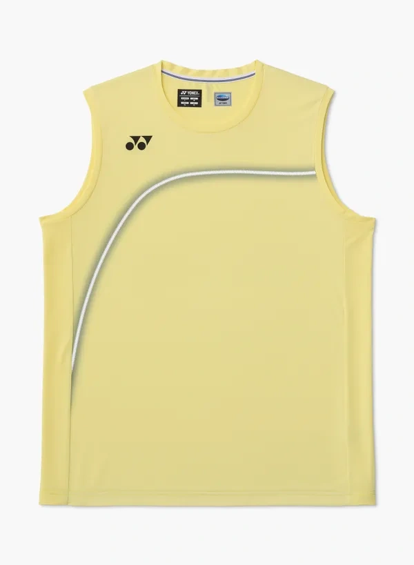 YONEX 10719YX MENS SLEEVELESS TOP Pale Yellow color made in Japan