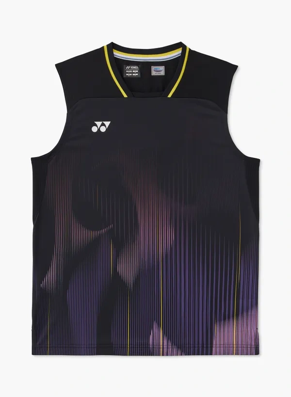 YONEX 10736YX MENS SLEEVELESS TOP BLACK  Made in Japan