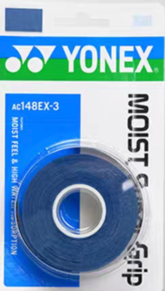 YONEX Moist Super Grip (3wraps) (AC148-3EX)-Deep blue