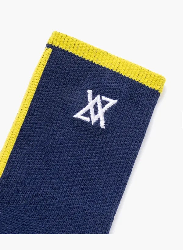 Yonex 19248YX Mens Sport Crew Socks  VA-Dark Blue color  Made in Japan