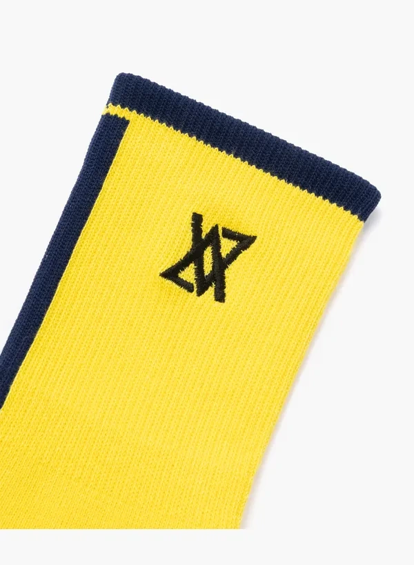 Yonex 19248YX Mens Sport Crew Socks  VA-Laser Yellow color  Made in Japan
