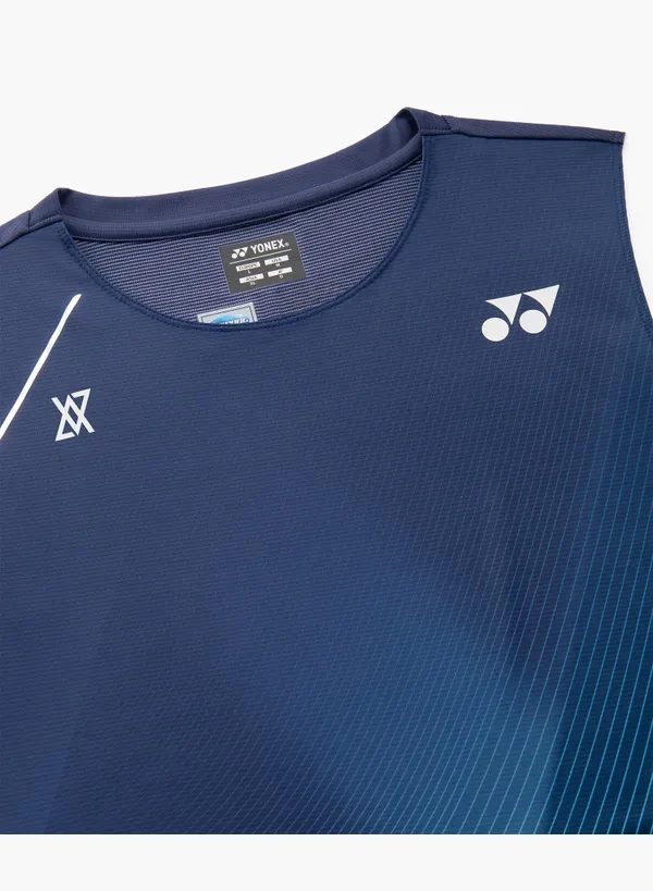 YONEX 10798EX VA MENS SLEEVELESS TOP (KNIT)-DARK BLUE