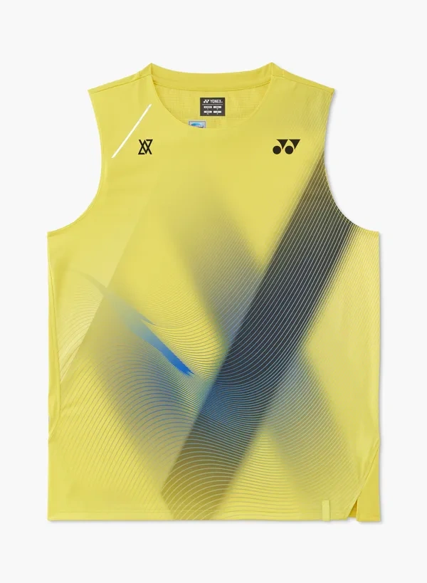 YONEX 10798EX VA MENS SLEEVELESS TOP (KNIT)-LASER YELLOW