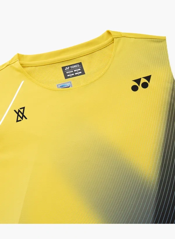 YONEX 10798EX VA MENS SLEEVELESS TOP (KNIT)-LASER YELLOW