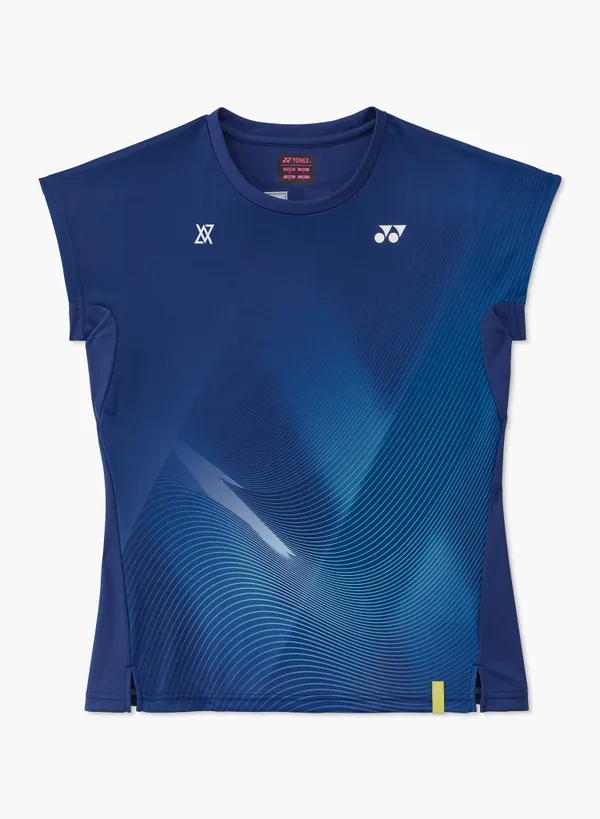 YONEX 20970EX VA WOMENS CREW NECK SHIRT  (KNIT)-DARK BLUE