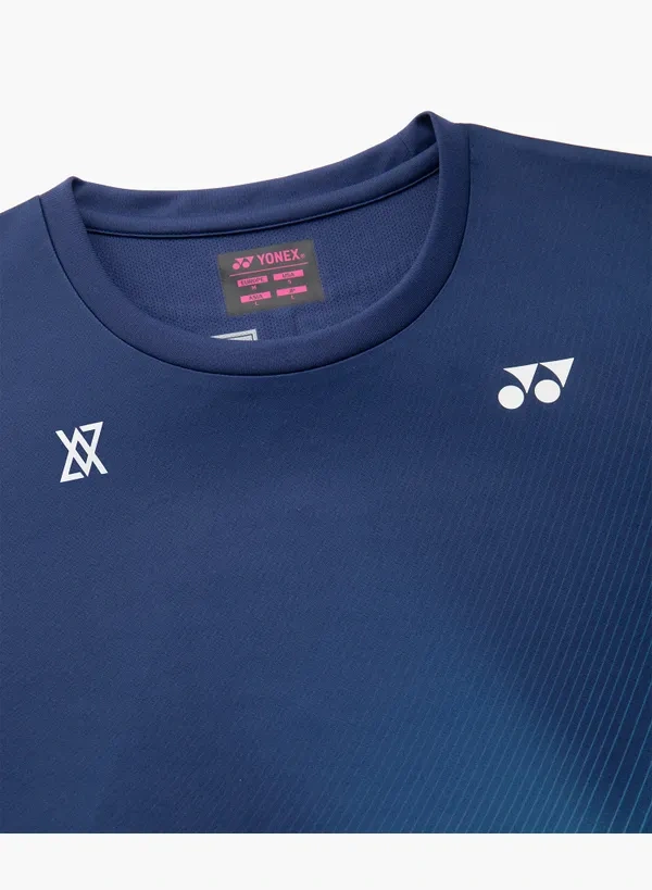 YONEX 20970EX VA WOMENS CREW NECK SHIRT  (KNIT)-DARK BLUE