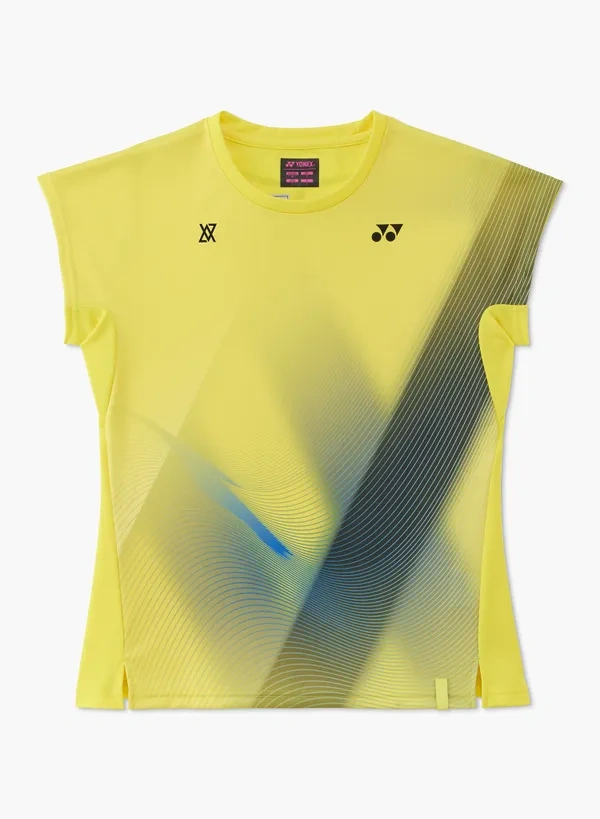 YONEX 20970EX VA WOMENS CREW NECK SHIRT  (KNIT)-Laser Yellow