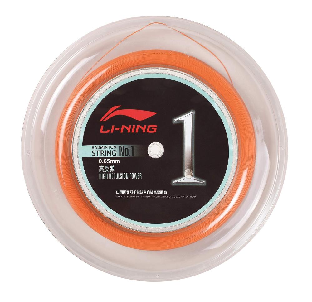 Li Ning No.1 String 0.65MM BADMINTON STRING 200M  Bright Orange color