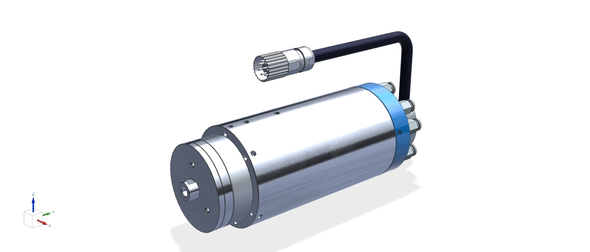 Internal grinding spindle 100MD90Y2.5:Voltage,350V Frequency,1500HZ Rotation speed,90000RPM Rated Power,S1:2.5KW,S6:3KW Cooling method,Water cooling