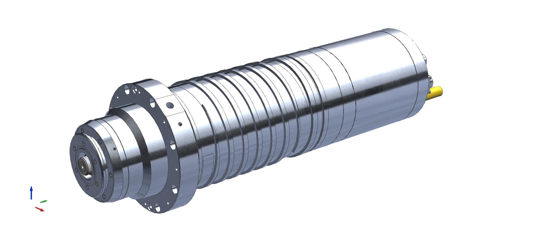 Milling spindle125XDJ32G16:Rotation Speed,20000-32000RPM Frequency,666.7HZ-1066.7HZ Power,16.1KW Voltage,380V Torque,4.8NM-7.7NM