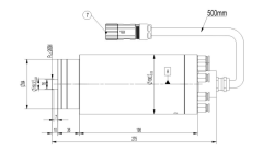 Internal grinding spindle 100MD90Y2.5:Voltage,350V Frequency,1500HZ Rotation speed,90000RPM Rated Power,S1:2.5KW,S6:3KW Cooling method,Water cooling