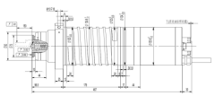 Milling spindle125XDJ32G16:Rotation Speed,20000-32000RPM Frequency,666.7HZ-1066.7HZ Power,16.1KW Voltage,380V Torque,4.8NM-7.7NM