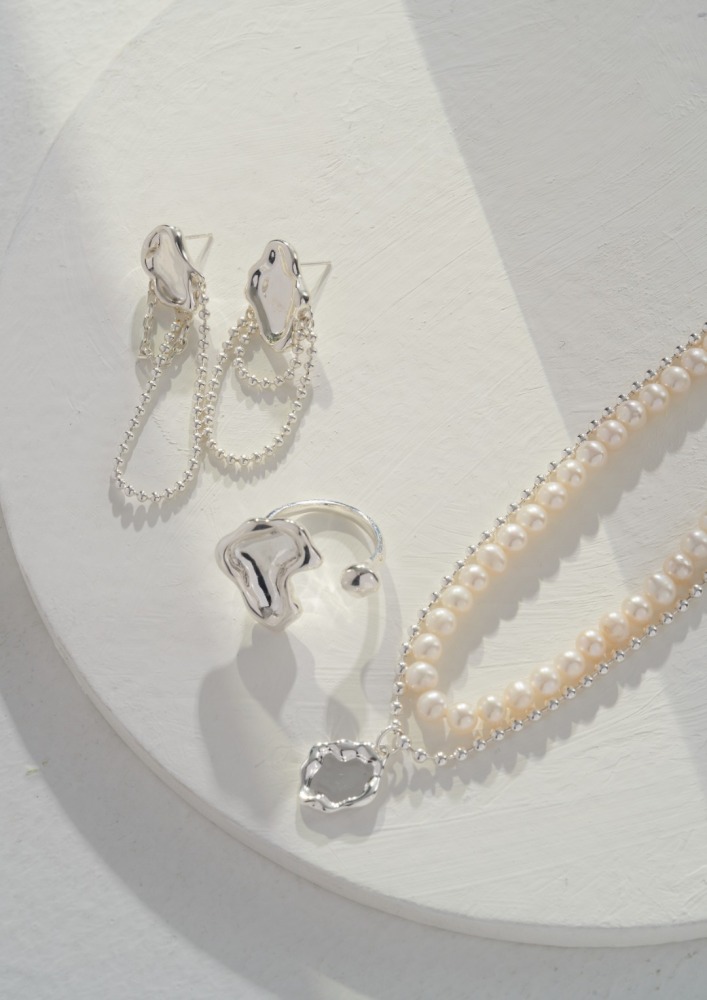 925 Sterling Silver Pearl Double-Layer Necklace