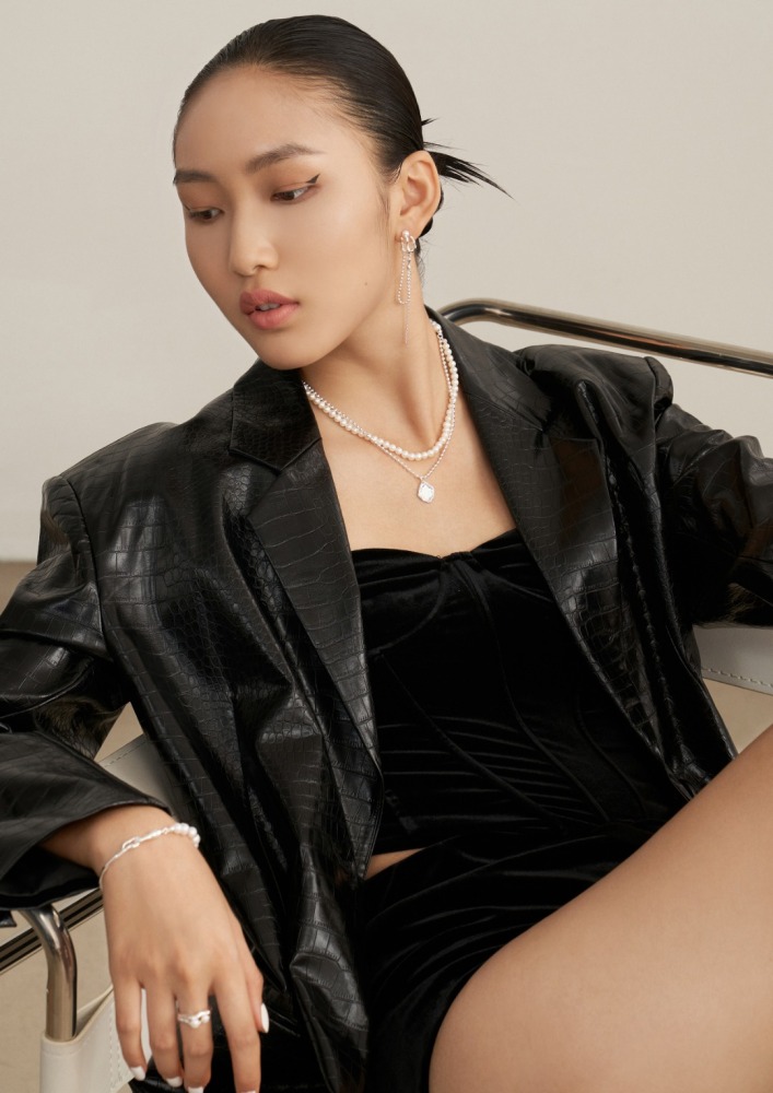 925 Sterling Silver Pearl Double-Layer Necklace
