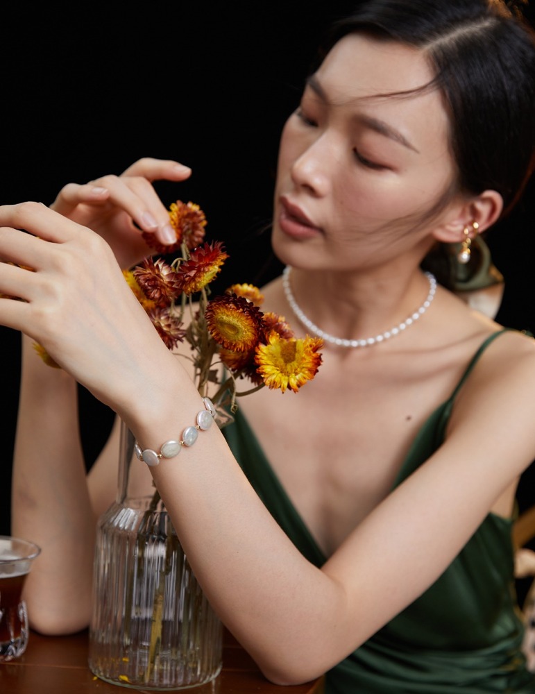 Baroque Pearl S925 Sterling Silver Bracelet