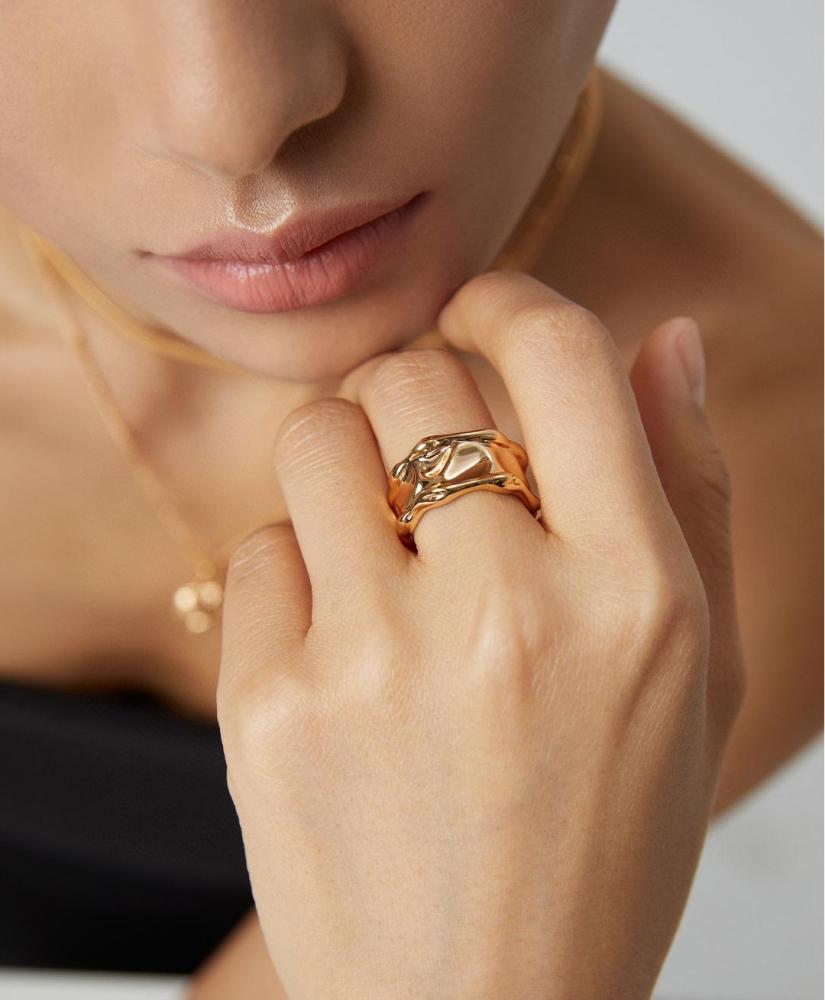 Sterling Silver Wide - faced Ring