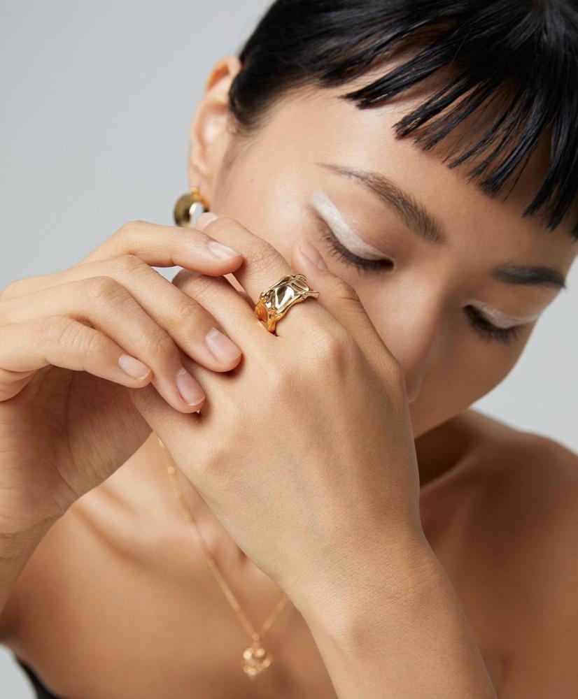 Sterling Silver Wide - faced Ring