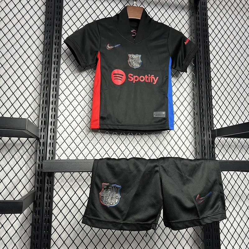 24-25 Barcelona Away Soccer Kids Jersey+Shorts