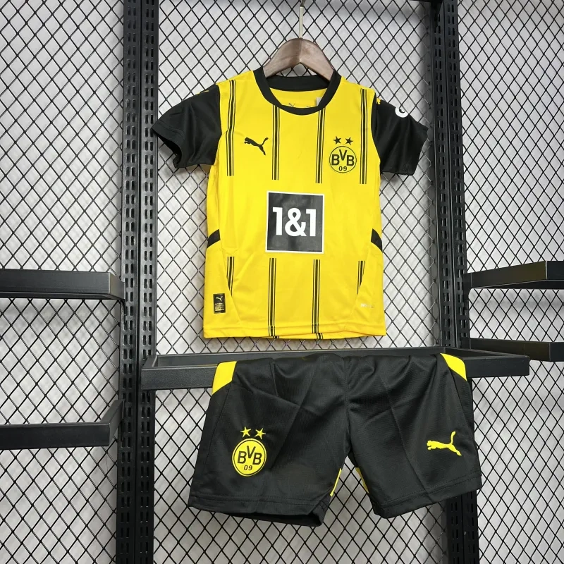 24-25 Borussia Dortmund Home Kids Kit Jersey+Shorts