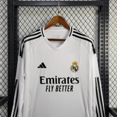 Real Madrid Home Long Sleeve Replica Jersey 2024-25