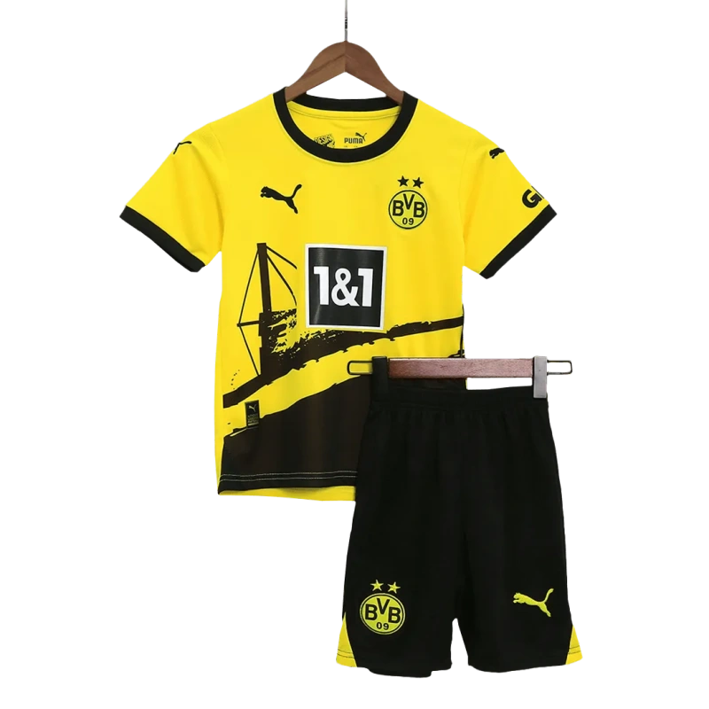 23-24 Kids Borussia Dortmund Home Whole Kit (Jersey+Shorts+Socks)