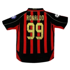 AC Milan Ronaldo #99 Maldini #3 Kakà #22 Retro Jersey Home Replica 2006-07