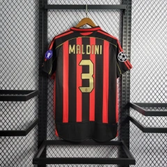 AC Milan Ronaldo #99 Maldini #3 Kakà #22 Retro Jersey Home Replica 2006-07
