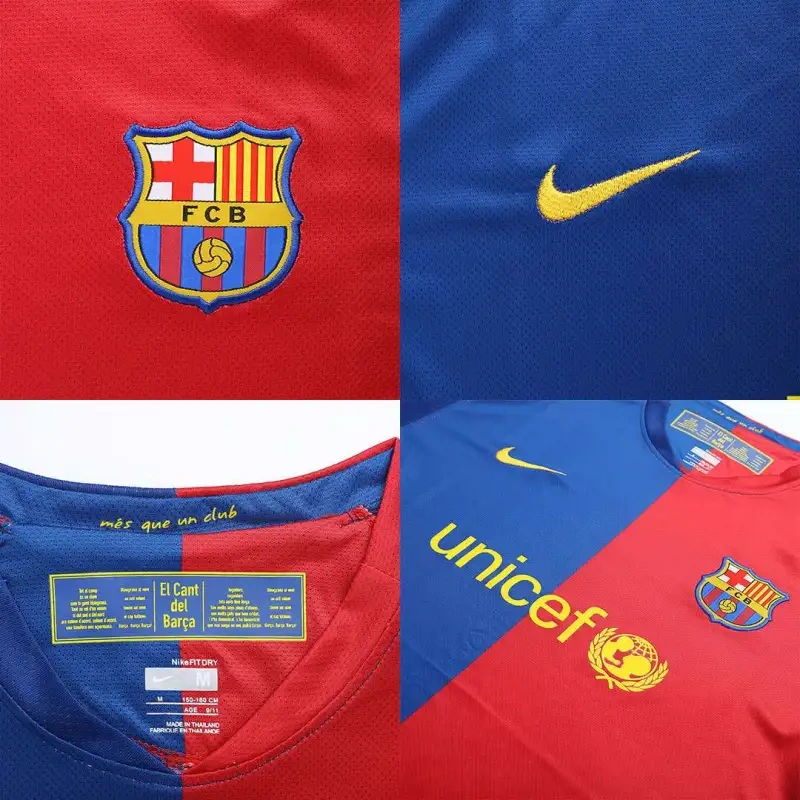 Barcelona Messi #10 UCL Final Retro Long Sleeve Home 2008-09