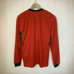 2024  Portugal Nation Home Long Sleeve Jersey Euro