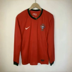 2024  Portugal Nation Home Long Sleeve Jersey Euro