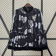 24-25 Arsenal Grey&black Windbreaker Jacket Football