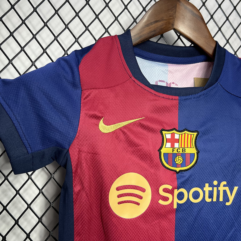 24-25 Kids Barcelona Home Kit(Jersey+Short)