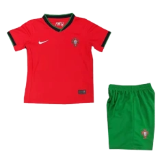 2024 Kids Portugal Nation Home Whole Kit Jersey+Shorts+Socks Euro