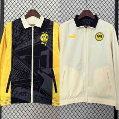 2024 Dortmund Trench Coat Reversible Windbreaker Double-Sides Jacket Sport