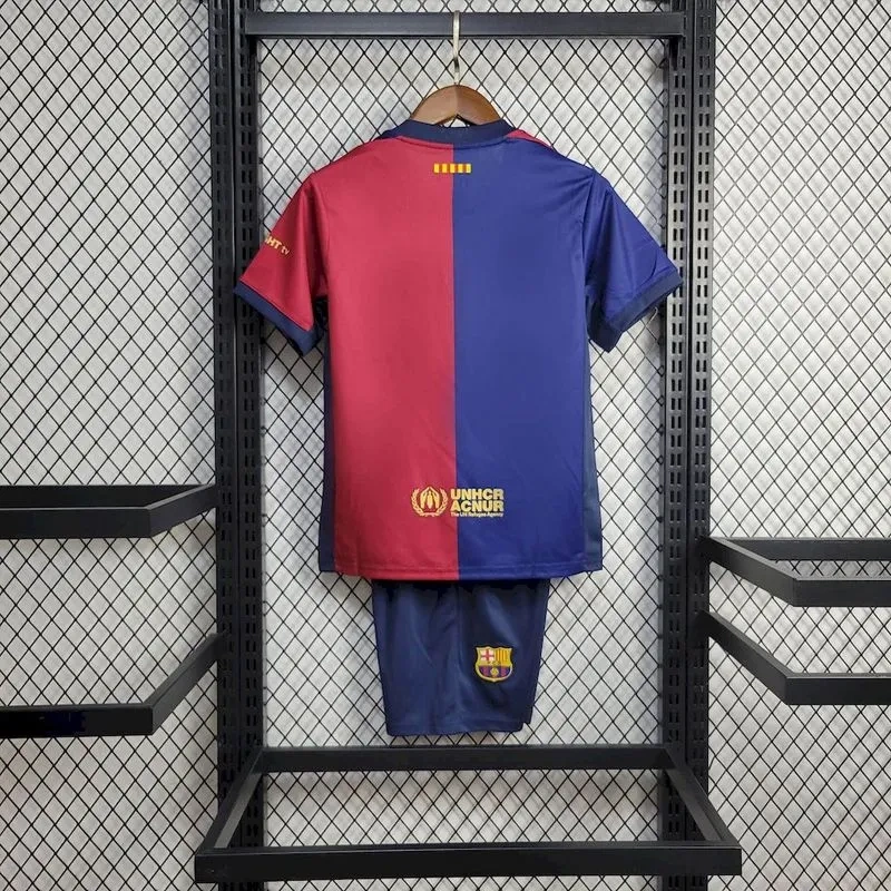 24-25 Barcelona Home COLDPLAY Edition Kids Kit Jersey+Shorts