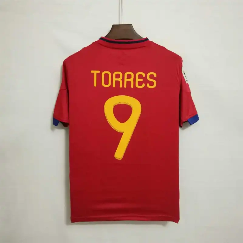2010 Spain Nation Retro Jersey Home World Cup