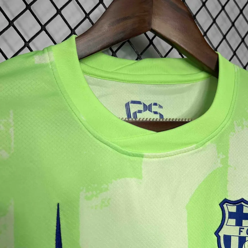 2024-25 Barcelona Long Sleeve Third Away Soccer Jersey Without Spofity Text
