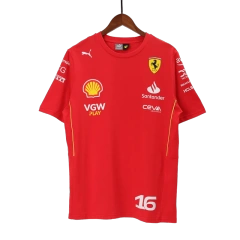 F1 Scuderia Ferrari Racing Team Charles Leclerc Driver T-Shirt 2024