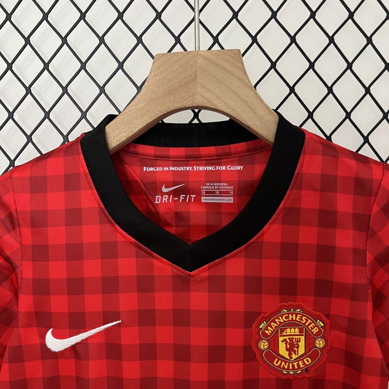 Manchester United 12-13 Home Retro Kid Kits Youth Apparels Jersey