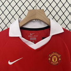 Manchester United 10-11 Home Retro Kid Kits Youth Apparels Jersey