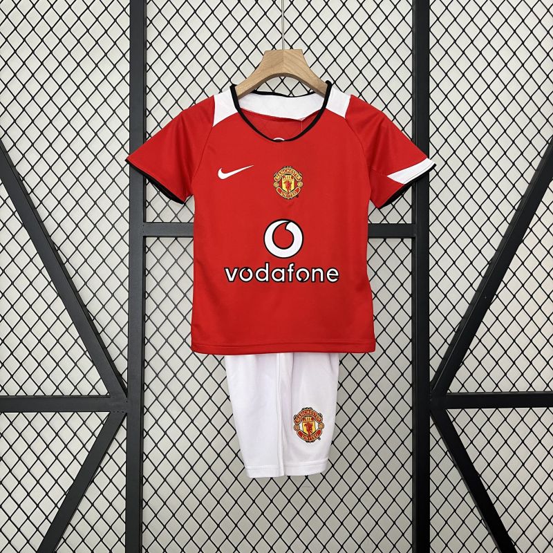 Manchester United 05-06 Home Retro Kid Kits Youth Apparels Jersey