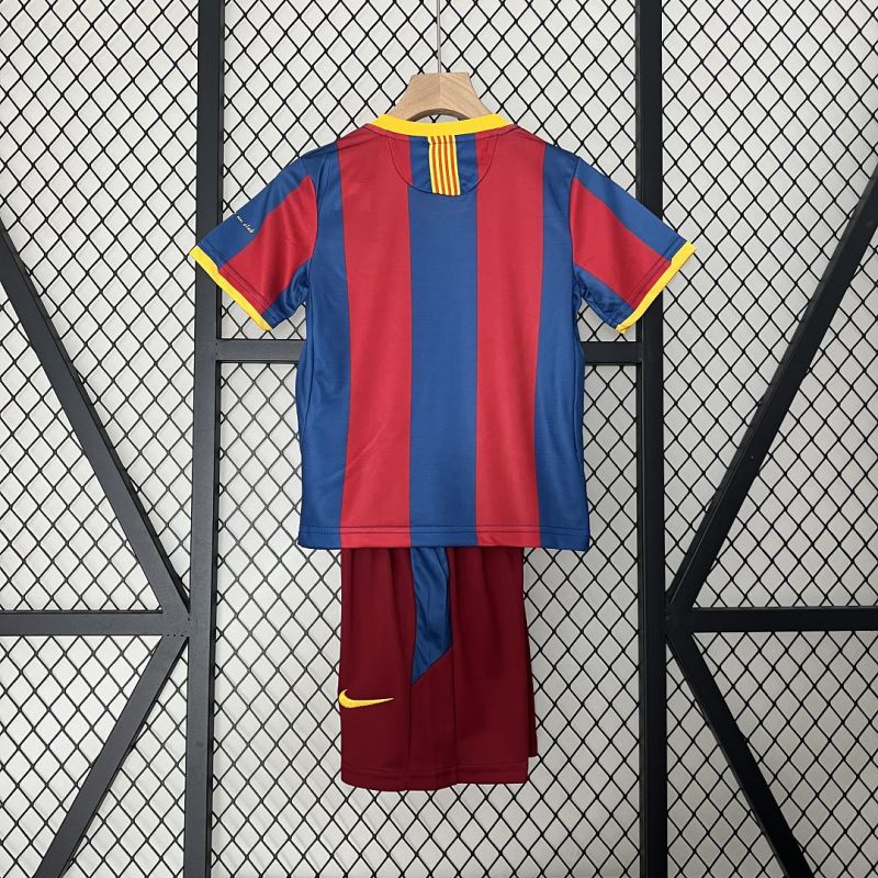 Barcelona 10-11 Home Retro Kids Kit Football Jersey