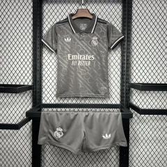 Real Madrid 24-25 Third Away Grey Kids Kits Jersey+Shorts